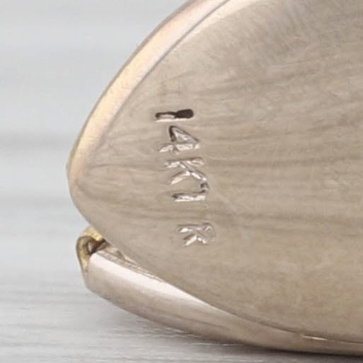 Small Heart Picture Locket Pendant 14k Yellow Gold Opens