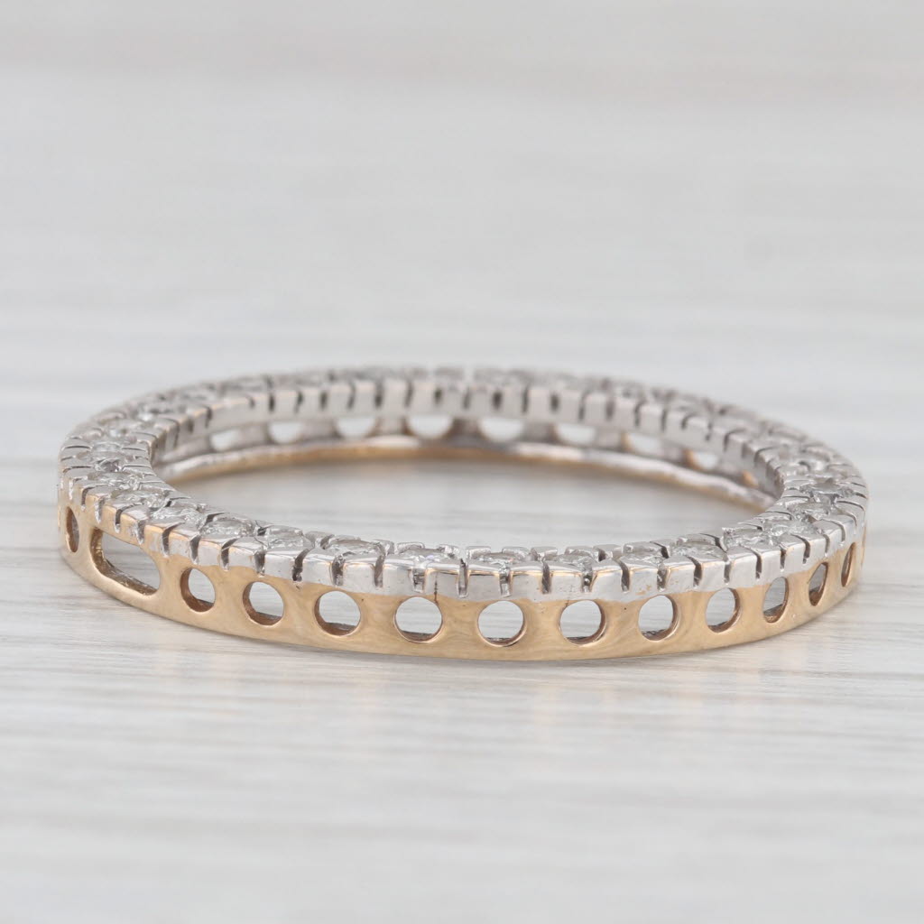 Light Gray 0.97ctw Diamond Eternity Circle Pendant 10k Yellow Gold