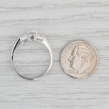 Gray 0.81ctw Emerald Cut Diamond Engagement Ring 14k White Gold Size 6.25 GSI