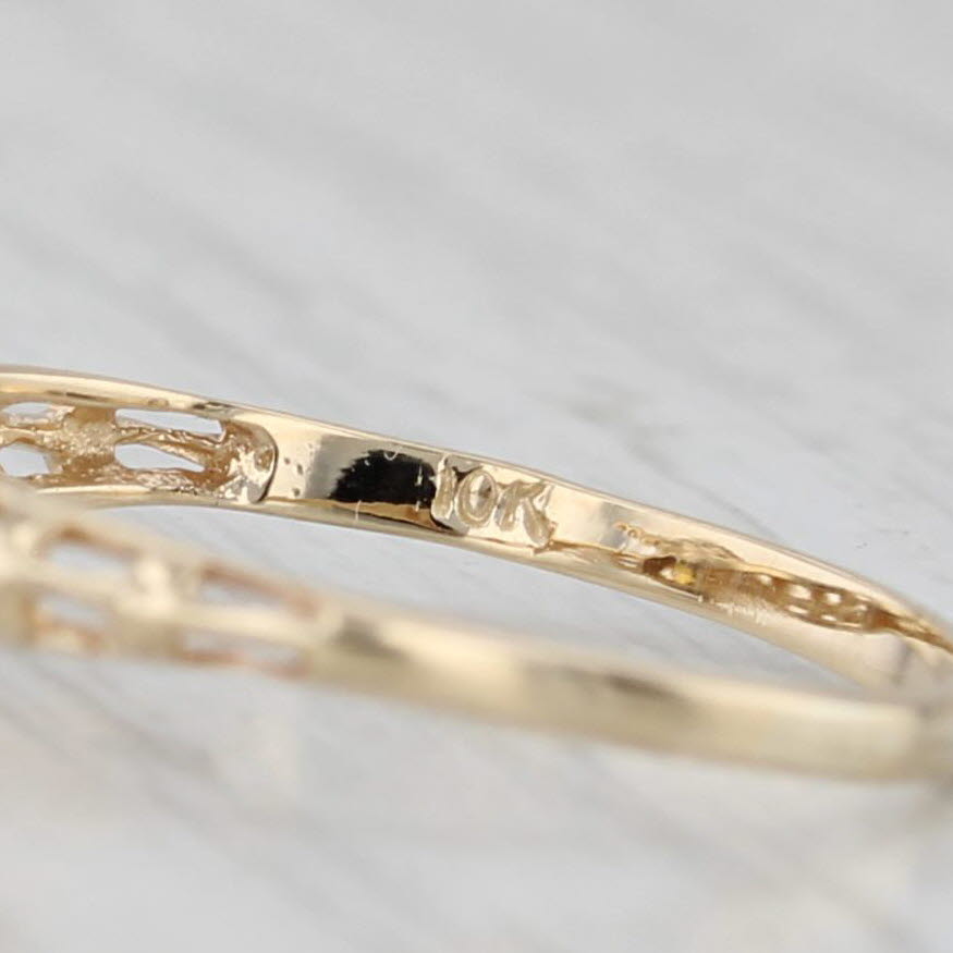 Gray Lab Created Yellow Sapphire Ring 1ct Round Solitaire 10k Yellow Gold Size 5