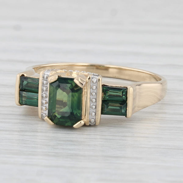 1.75ctw Green Sapphire Ring 14k Yellow Gold Size 9.25