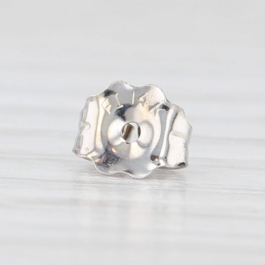 Light Gray 0.15ctw Round Diamond Solitaire Stud Earrings 14k White Gold