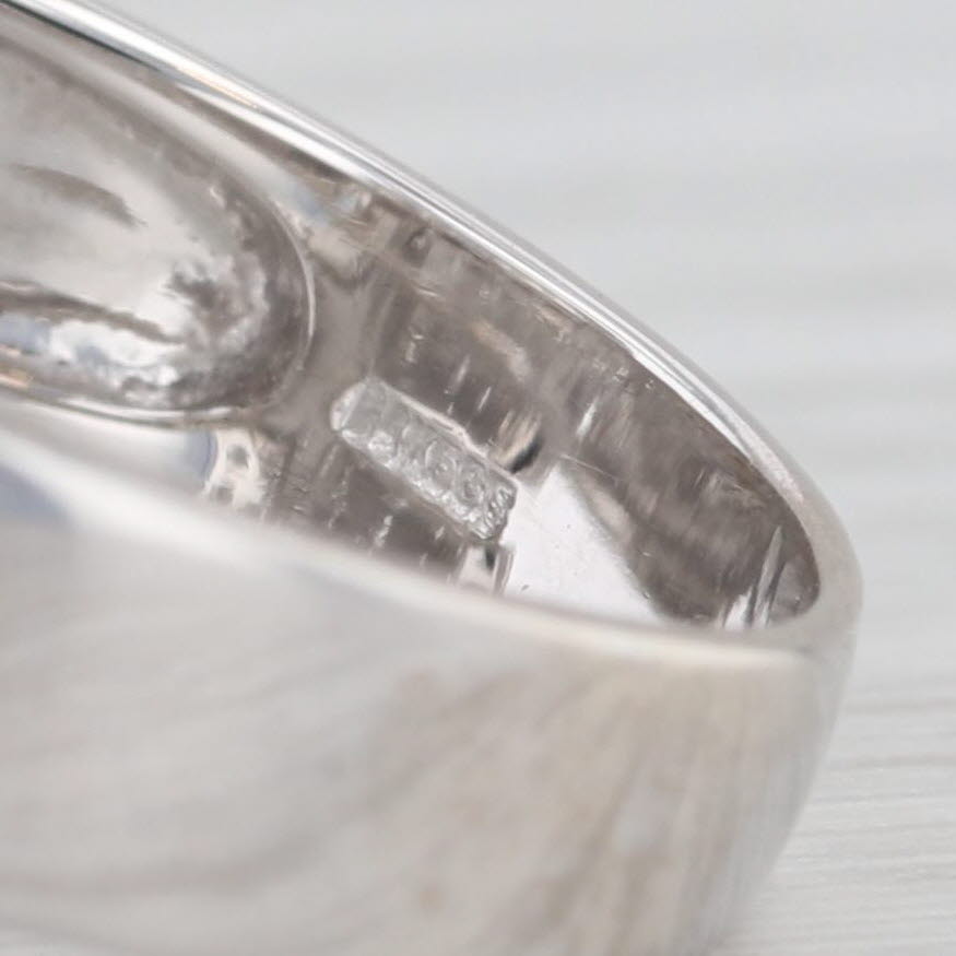 Gray 0.40ctw Diamond Statement Cocktail Ring 14k White Gold Size 9.25