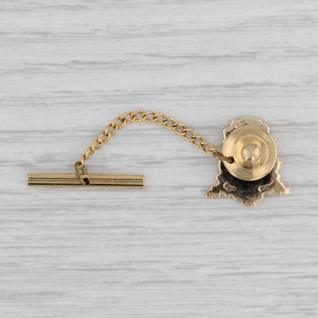 Gray Kappa Alpha Order Coat of Arms Insignia Tie Tac Vintage Fraternity Pin