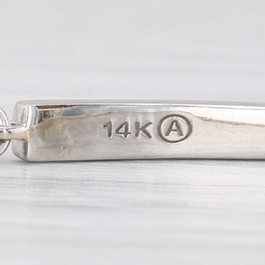 Light Gray 0.75ctw Diamond Bar Links Bracelet 14k White Gold Adjustable 6.5"-8.25"