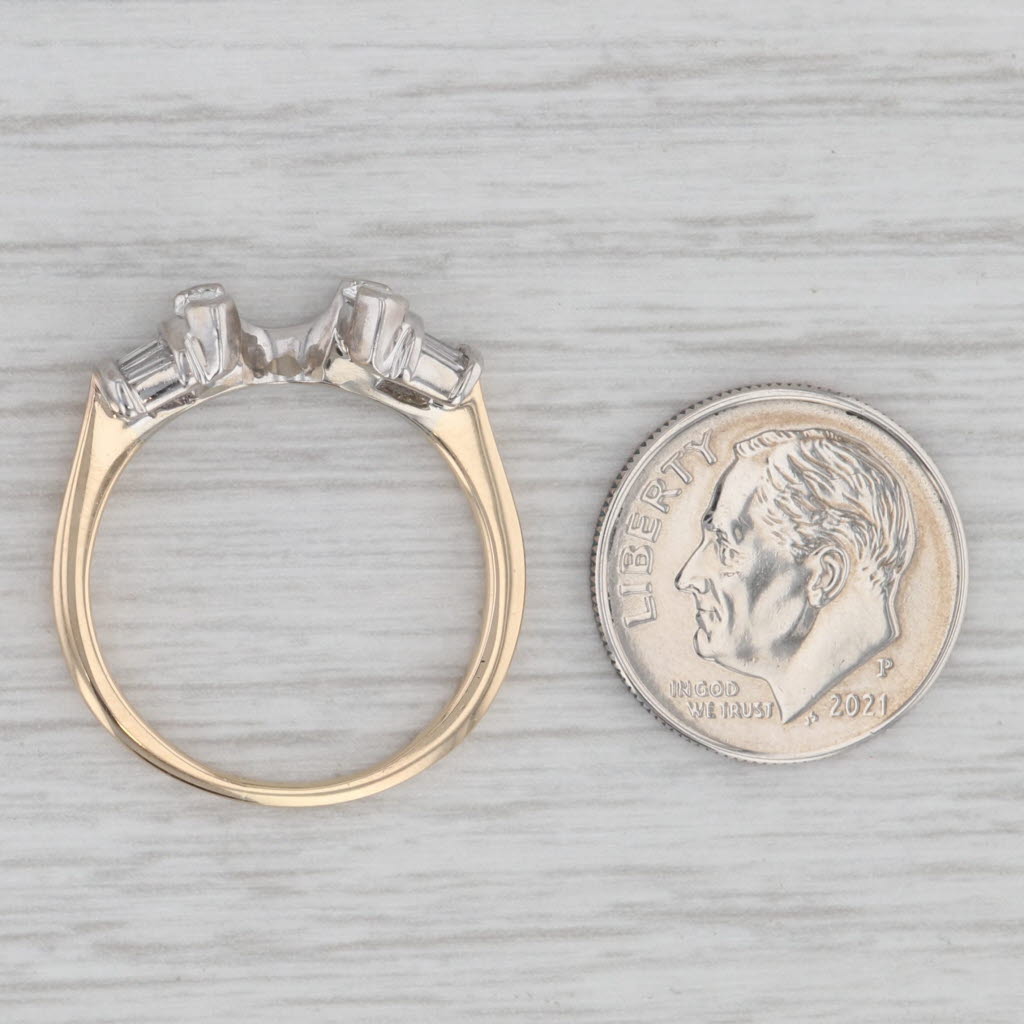 Gray 0.50ctw Diamond Ring Guard Enhancer Wedding Bridal 14k Gold Size 8.5