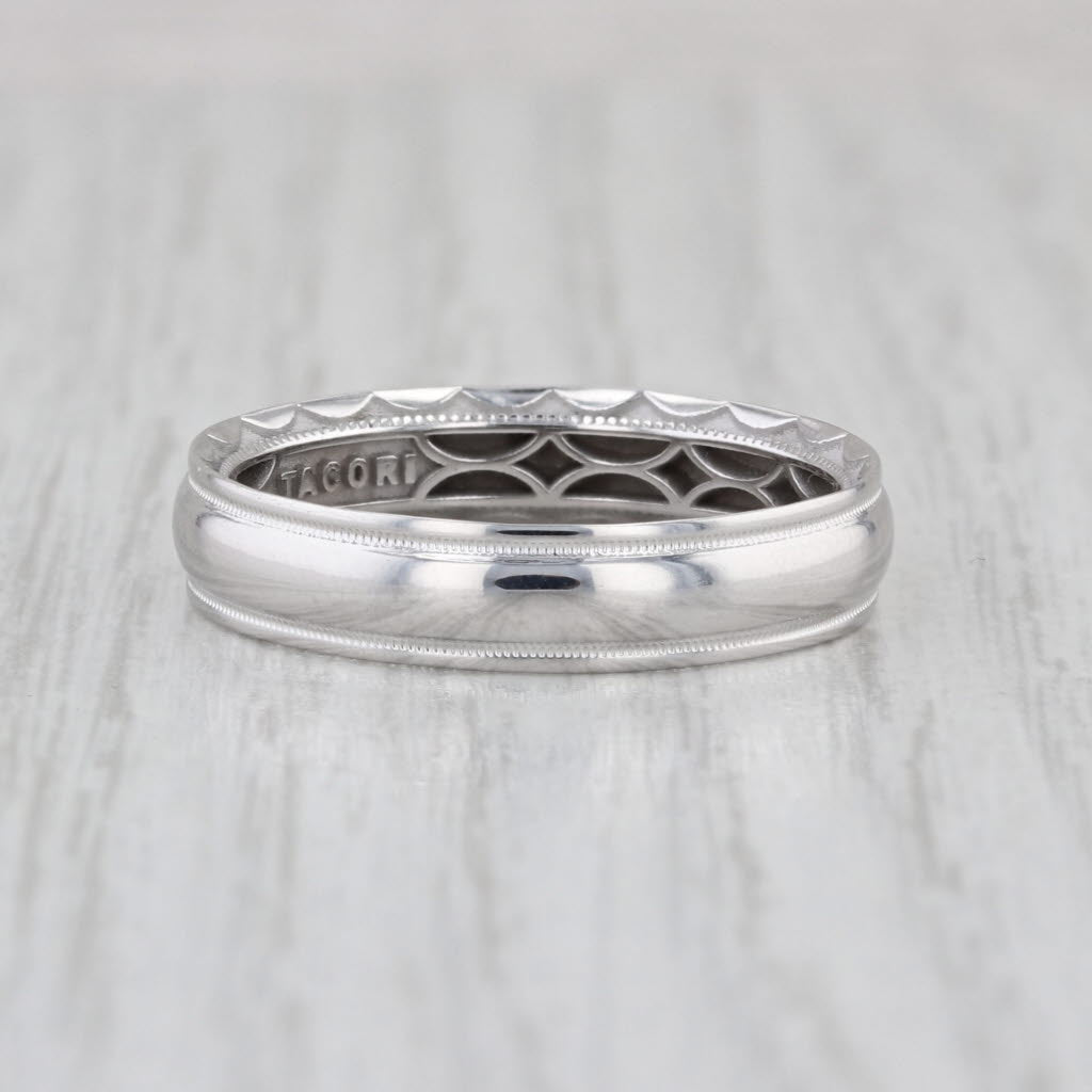 Tacori Men's Wedding Band 18k White Gold Size 10.5 Ring