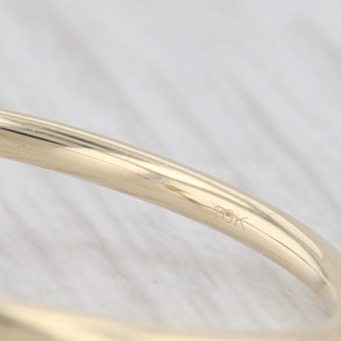 Light Gray New Ruby Horseshoe Ring 10k Yellow Gold Size 7.25