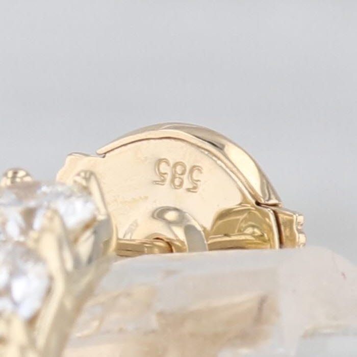 New 3.84ctw Lab Grown Diamond Hoop Earrings 14k Yellow Gold Round Double Hoops