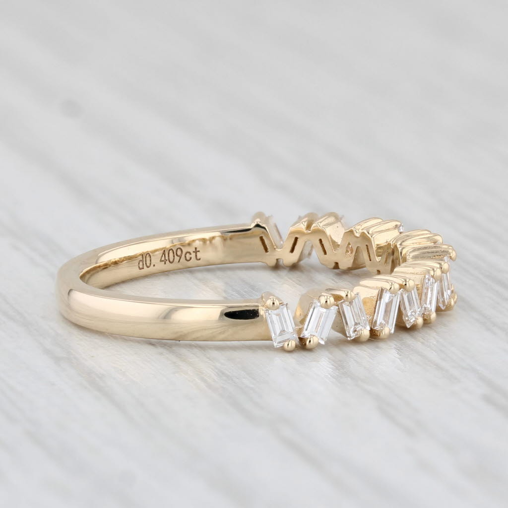 Light Gray New 0.41ctw Stackable Diamond Ring 14k Yellow Gold Size 6.75 Wedding Band