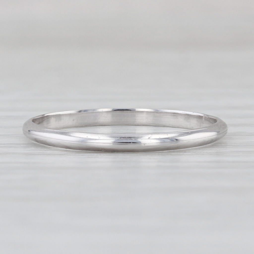 18k White Gold Wedding Band Size 7 Ring Stackable