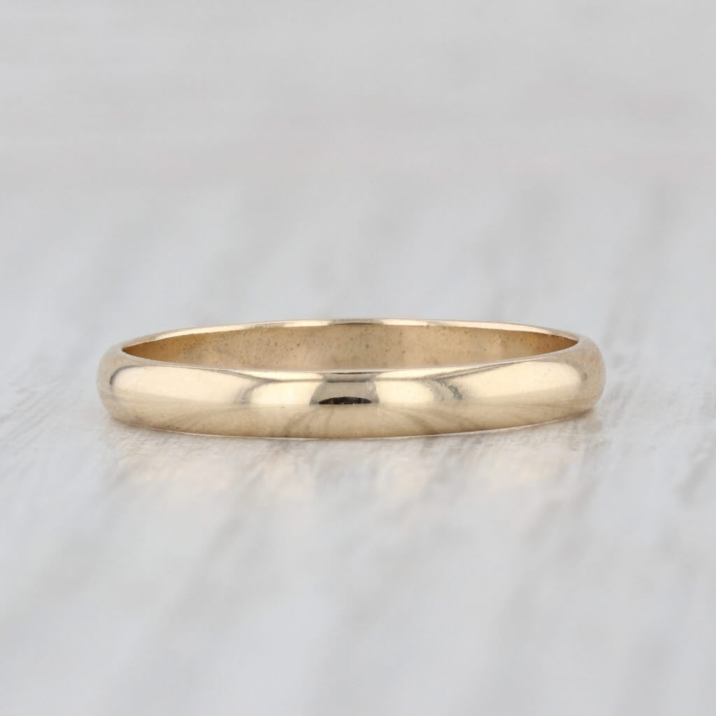 Size 9.25 Wedding Band 10k Yellow Gold Stackable Ring