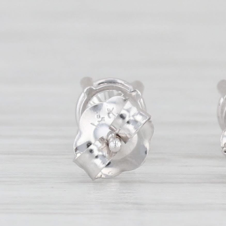 Light Gray New 0.40ctw Diamond Stud Earrings 14k White Gold Round Solitaire Studs