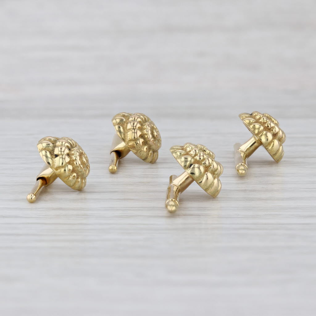 David Webb Nautilus Shell Cufflinks 4 Shirt Studs Set 18k Gold Suite Accessories