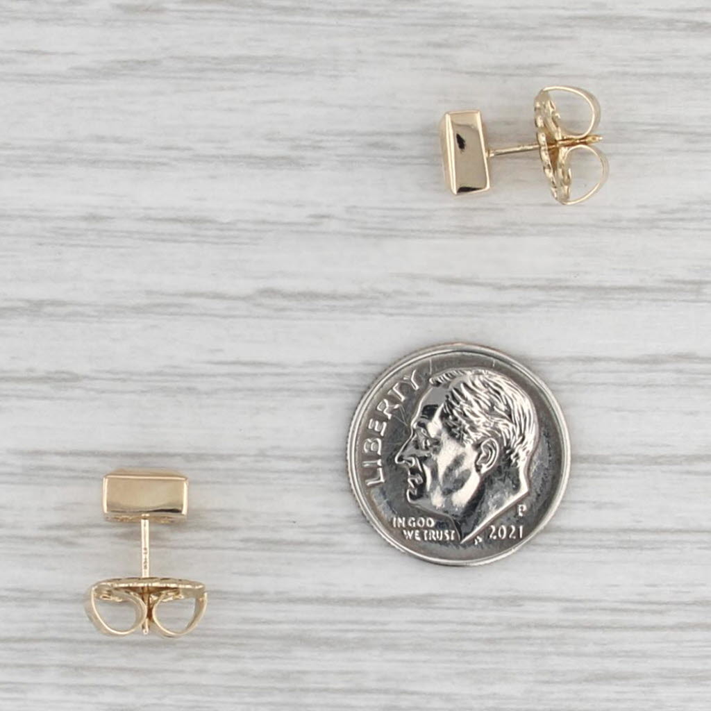 0.50ctw Diamond Princess Stud Earrings 14k Yellow Gold Square Studs
