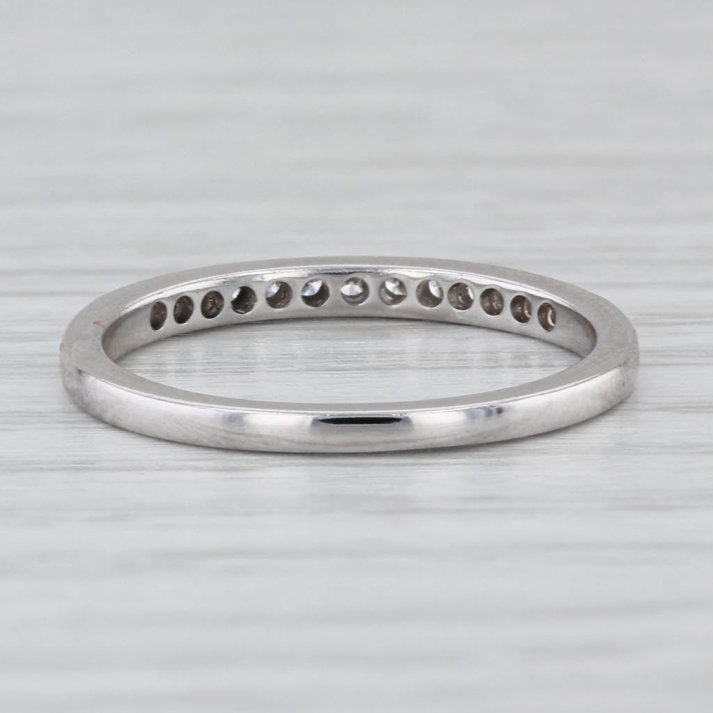 Diamond Wedding Ring 10k White Gold Size 6.75 Stackable Band