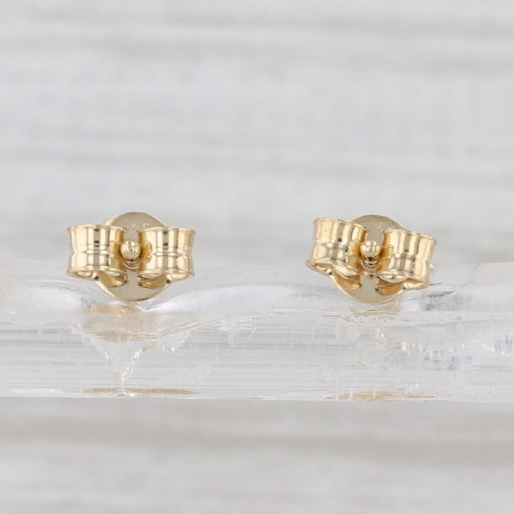 Cloud Stud Earrings 18k Yellow Gold Small Scalloped Studs