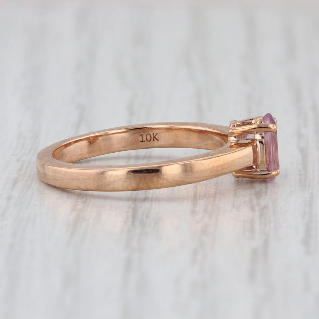 Luxoro 1ct Pink Spinel Solitaire Ring 10k Rose Gold Size 8