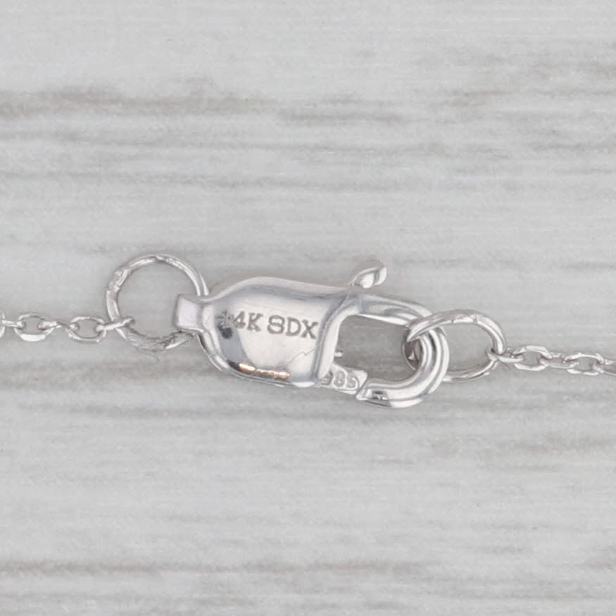 Gray New 0.25ctw Diamond By The Yard Station Bracelet 14k White Gold Chain Adjustable