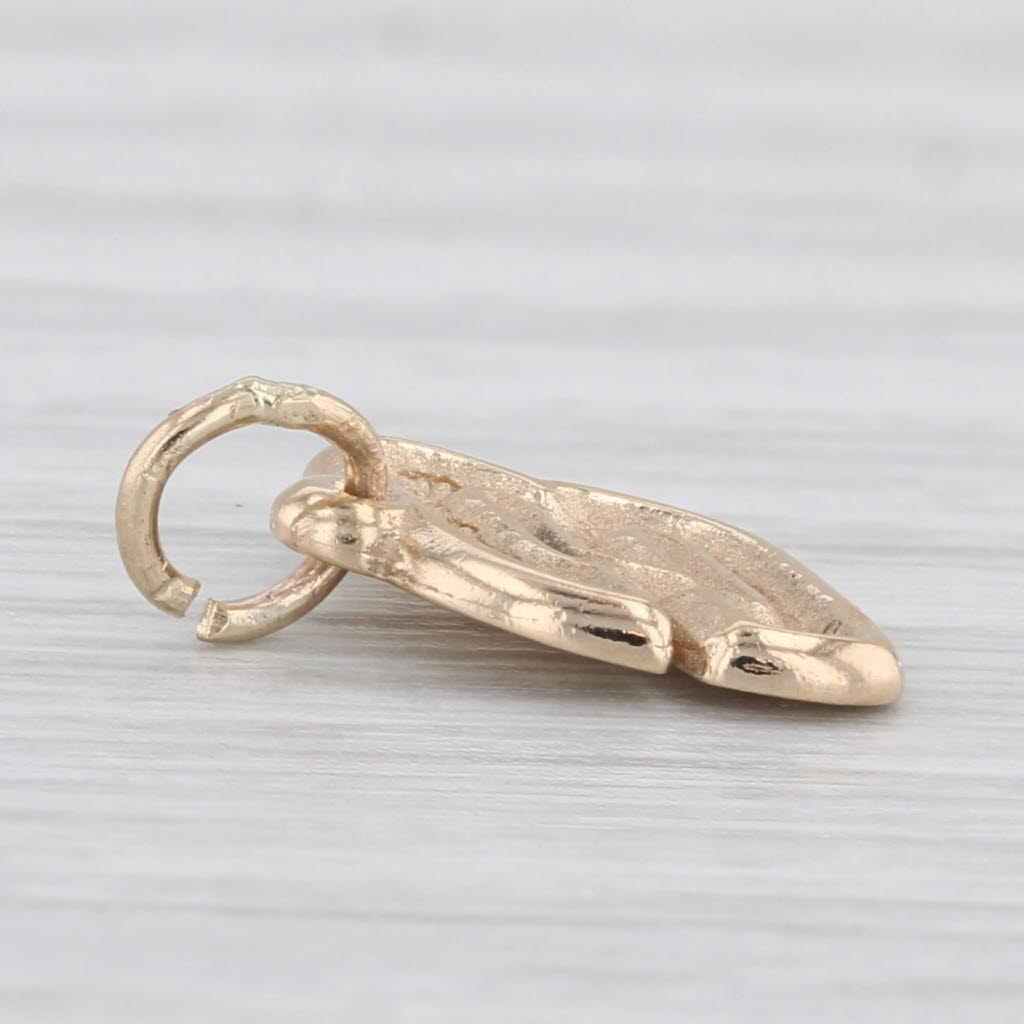 Light Gray Nascar Dale Earnhardt Number 3 Pendant Charm 14k Yellow Gold Racing Souvenir