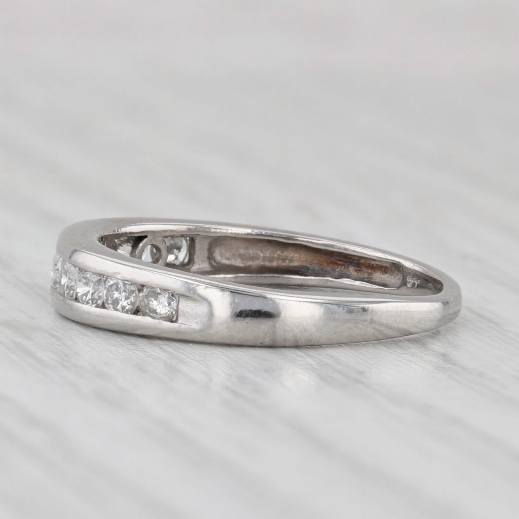 Light Gray 0.40ctw Diamond Wedding Band 950 Platinum Size 6.5 Ring Stackable Anniversary