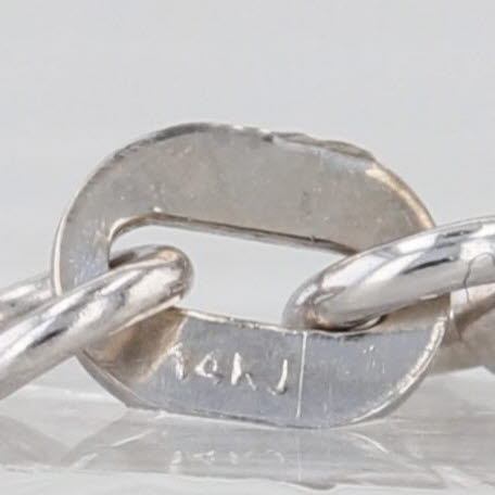 Cable Chain Necklace 14k White Gold 20.25" 2mm