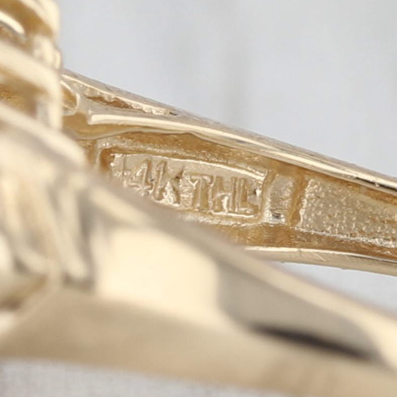 1.54ctw Multicolor Sapphire Cluster Ring 14k Yellow Gold Size 7