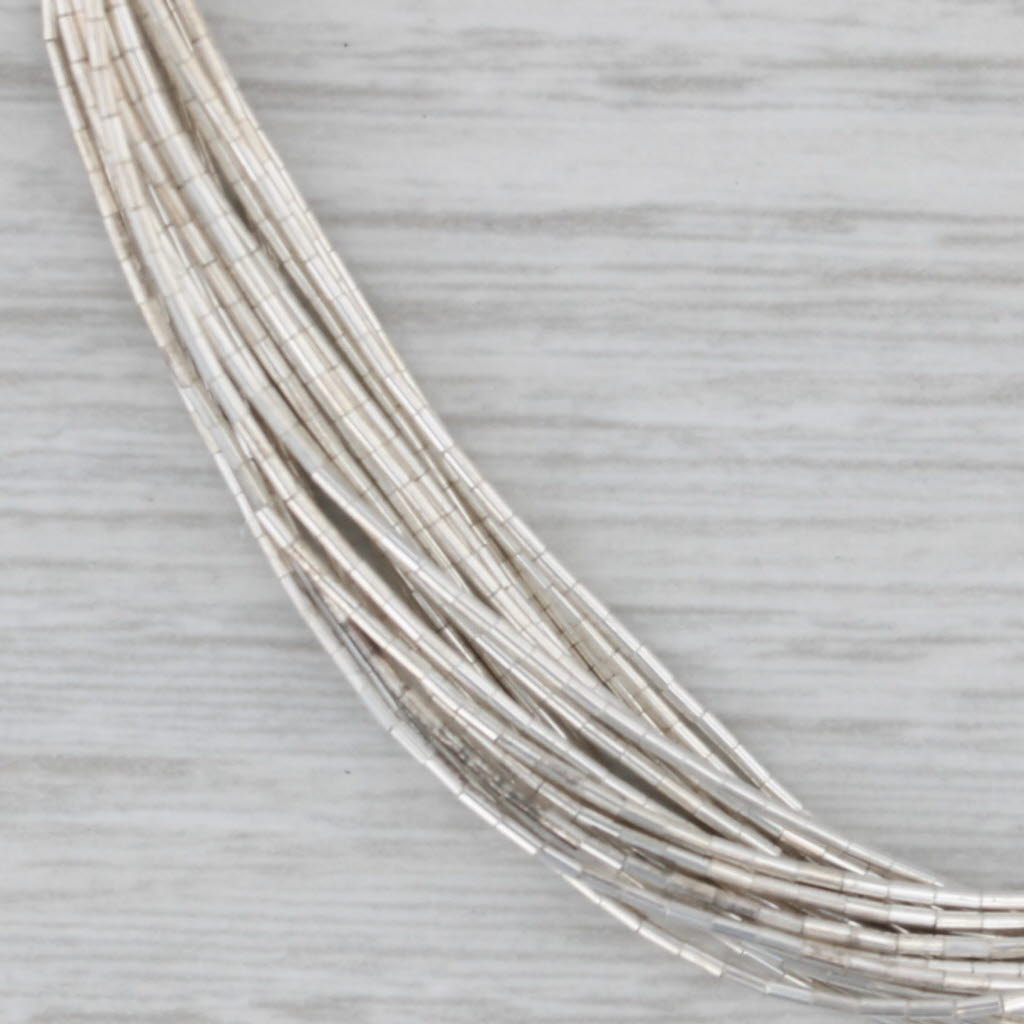 Gray 6.75" Liquid Silver Bracelet Sterling Native American Vintage