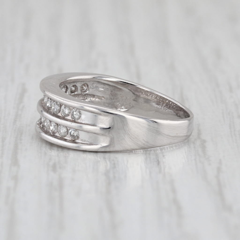 0.44ctw Diamonds 14k White Gold Size 6.5 Anniversary Wedding Band