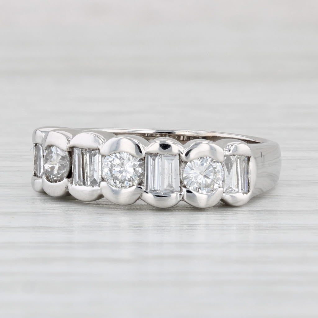 Light Gray 1ctw Diamond Ring 14k White Gold Wedding Anniversary Band Size 7