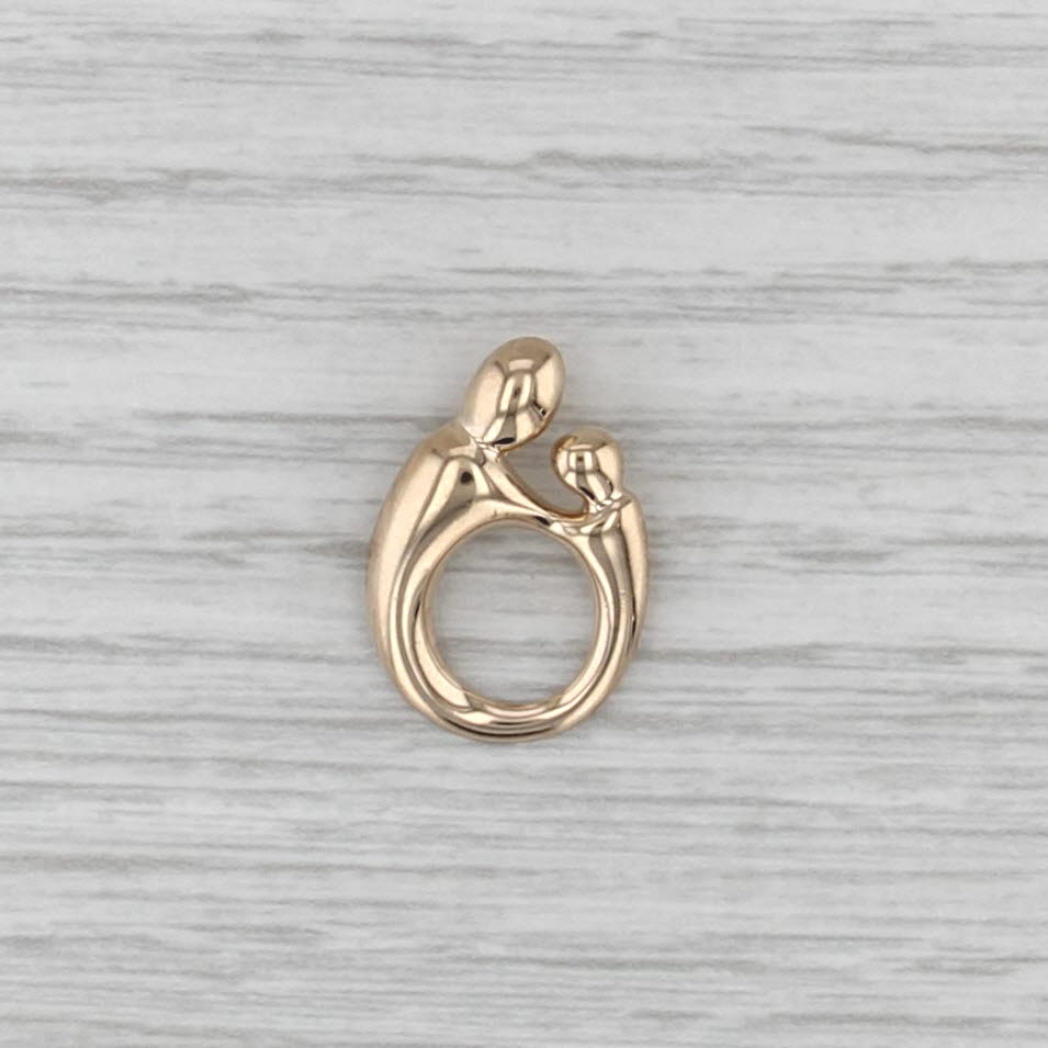 Mother & Child Pendant 14k Yellow Gold Gift Keepsake