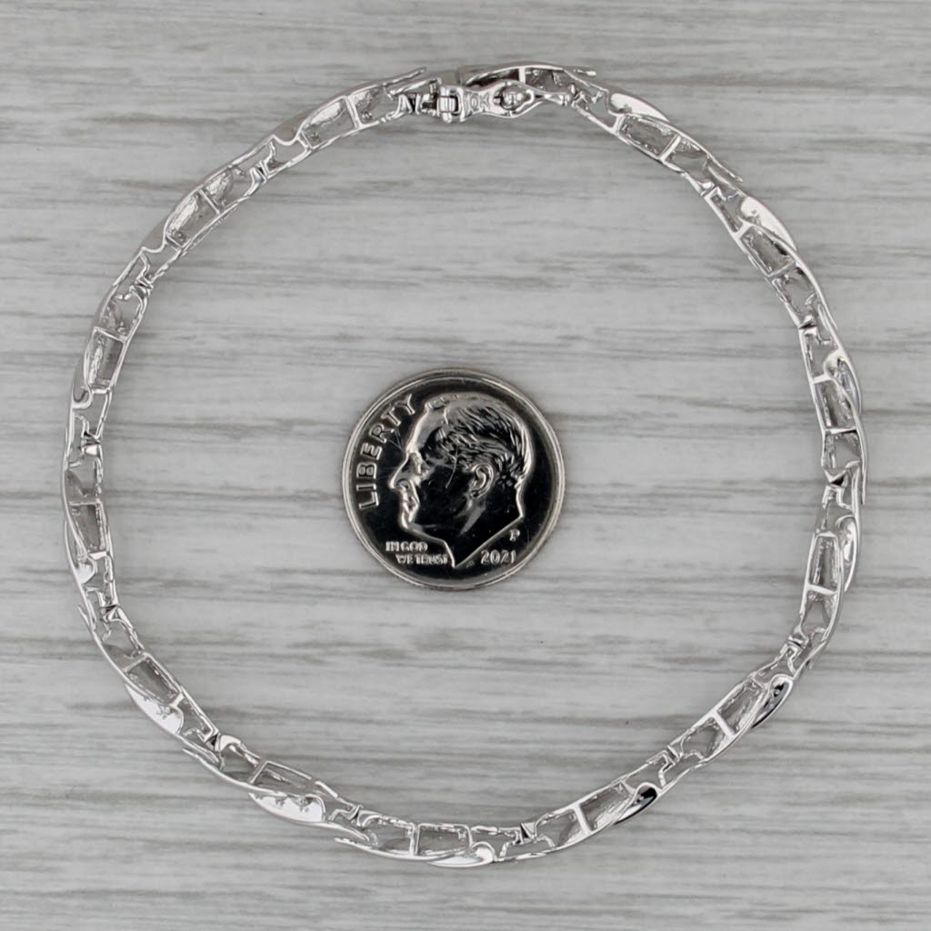 0.85ctw Diamond Tennis Bracelet 10k White Gold 7" 5.2mm