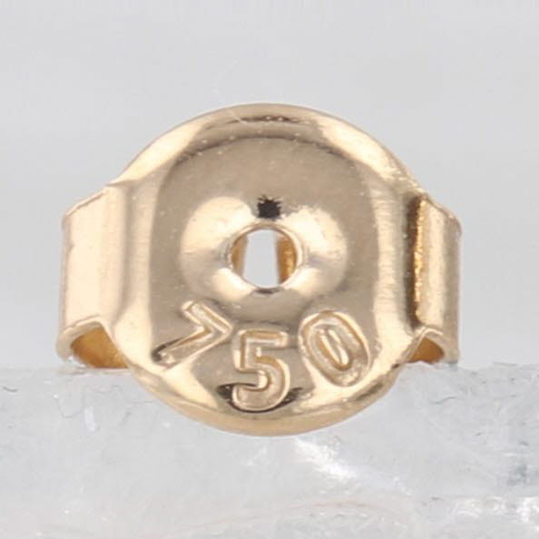 Ornate Flower Stud Earrings 18k Yellow Gold Small Round Studs