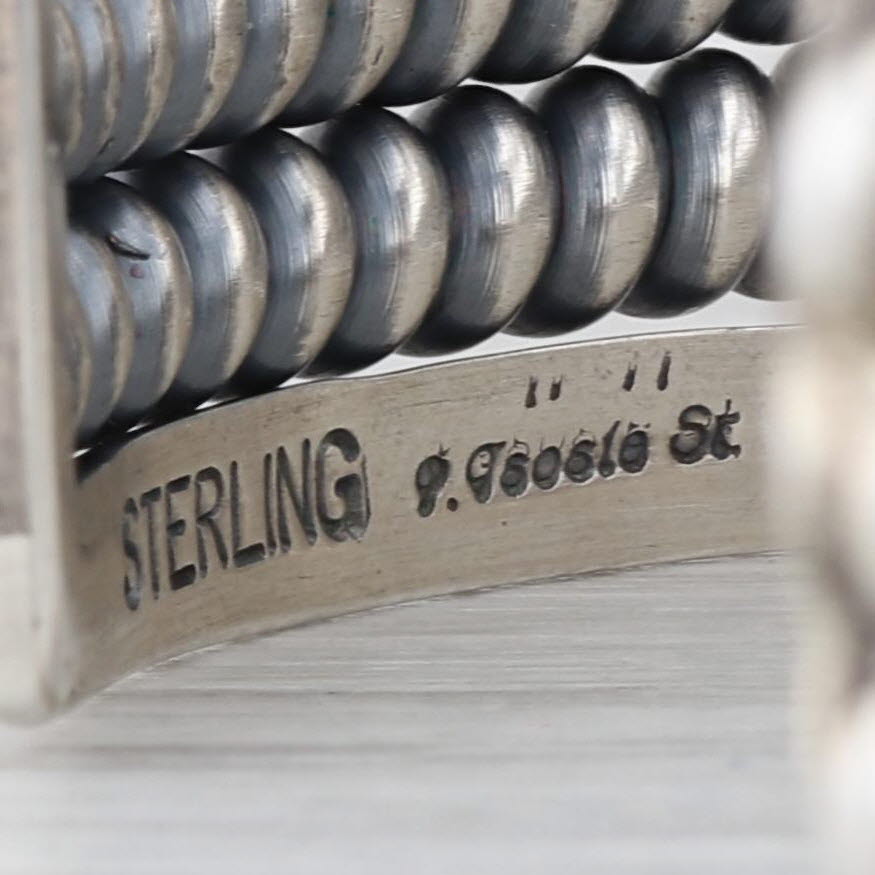 P Tsosie Sr Navajo Native American Cuff Bracelet Sterling Silver 6.5" 21.1mm