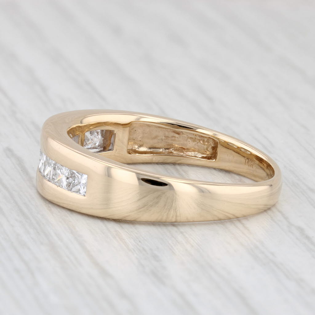 Light Gray 1.25ctw Diamond Men's Wedding Band 14k Yellow Gold Size 13 Ring