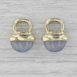 David Yurman Blue Chalcedony Earring Enhancer Charms 14k Yellow Gold