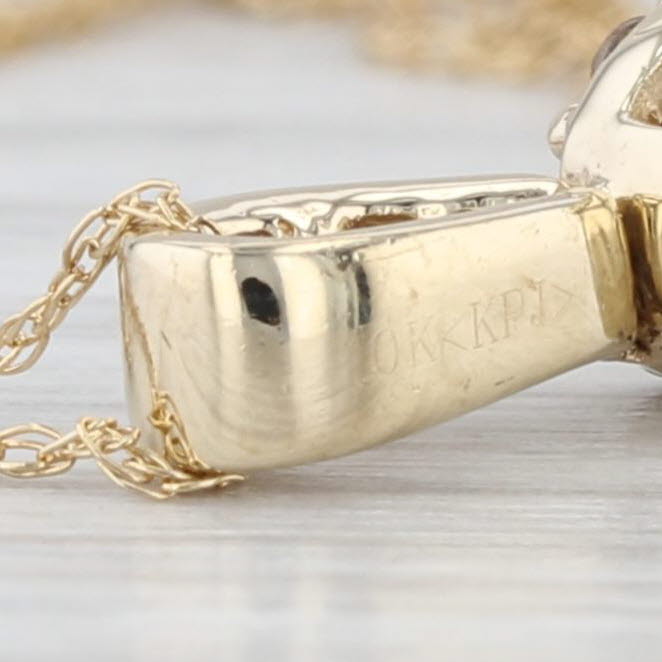 0.77ctw Diamond Clusters Journey Pendant Necklace 10k Yellow Gold 18.25"