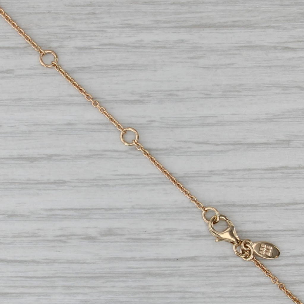Pandora Small Diamond Pendant Necklace Cable Chain 14k Yellow Gold