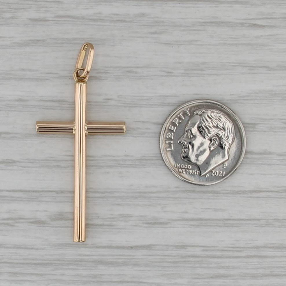 Cross Pendant 18k Yellow Gold Religious Jewelry