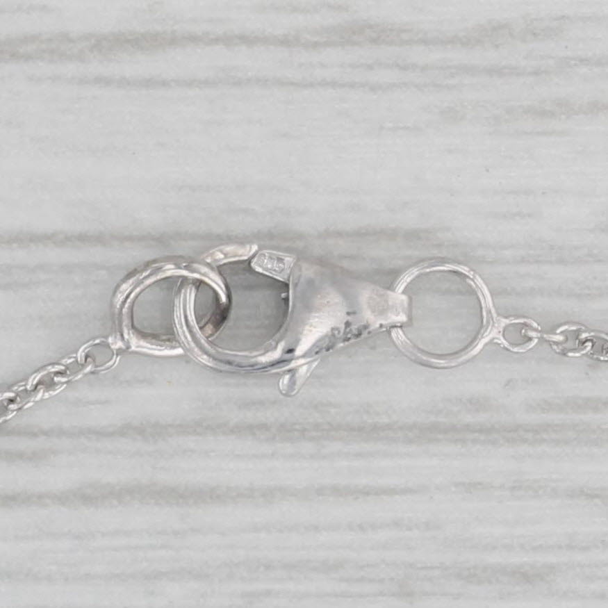 Gray New 0.16ctw Diamond By The Yard Station Bracelet 14k White Gold Adjustable Chain