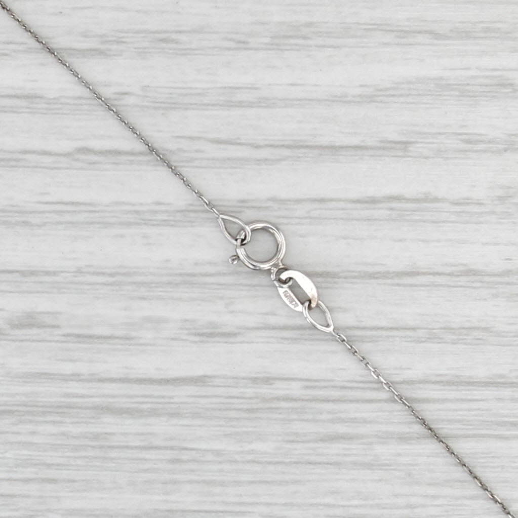 1.47ctw Amethyst Diamond Halo Pendant Necklace 18k White Gold 16.25" Cable Chain