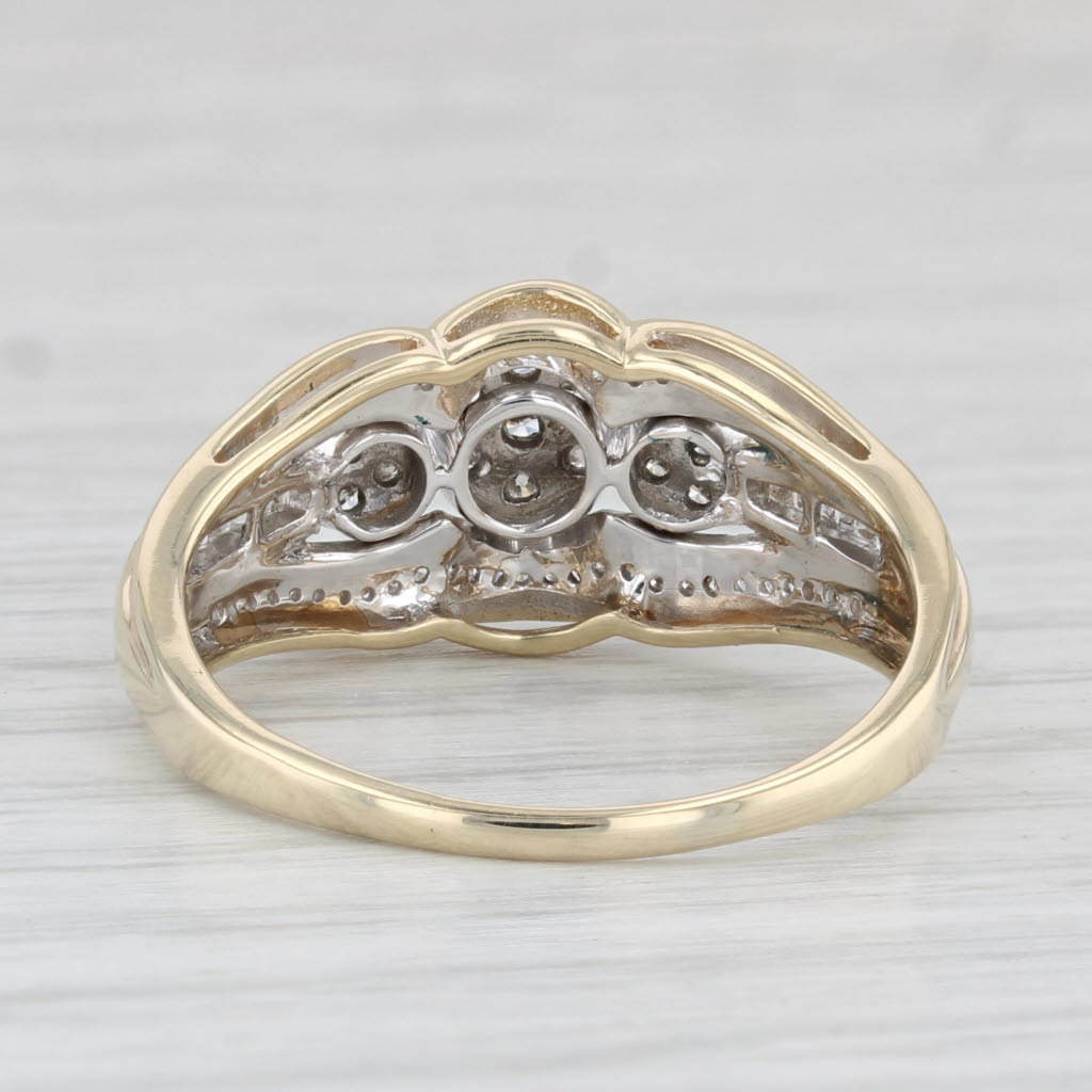 Light Gray 0.50ctw Diamond Soldered Bridal Set 10k Yellow Gold Size 9.25 Engagement Wedding