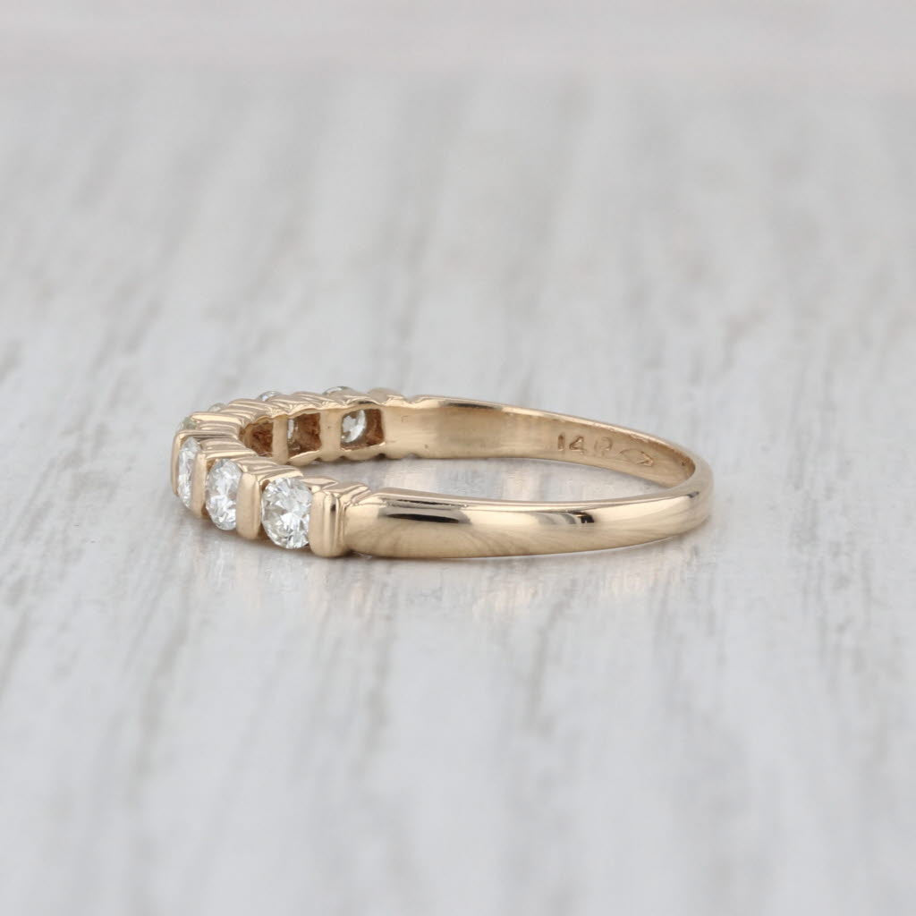 0.50ctw Diamond Wedding Anniversary Band 14k Yellow Gold Size 8 Stackable Ring