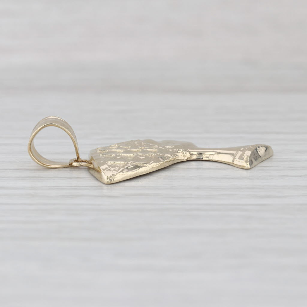 Egyptian Queen Nefertiti Pendant 10k Yellow Gold Statement