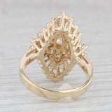 1.66ctw Diamond Cluster Engagement Ring 14k Yellow Gold Size 5.5 Engagement