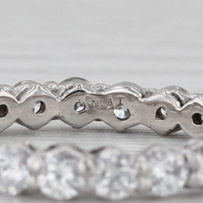 1.25ctw Diamond Eternity Band Platinum Wedding Annivesary Stackable Ring Size 6