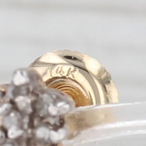 0.37ctw Diamond J-Hook Earrings 10k Yellow Gold Pierced Screw Backs