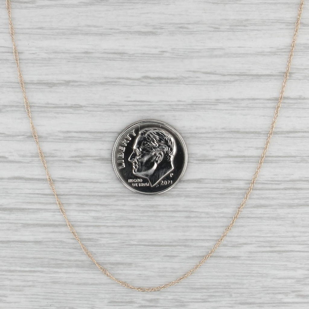 18" Fine Rope Chain Necklace 10k Yellow Gold 1.1mm