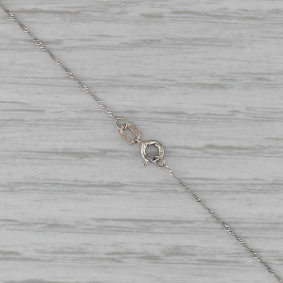 0.24ctw Diamond Woven Openwork Pendant Necklace 10k White Gold 18" Rope Chain