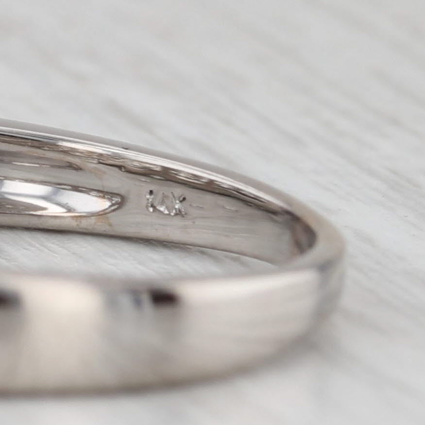 0.30ctw Diamond Wedding Band 14k White Gold Size 7.25 Stackable Ring